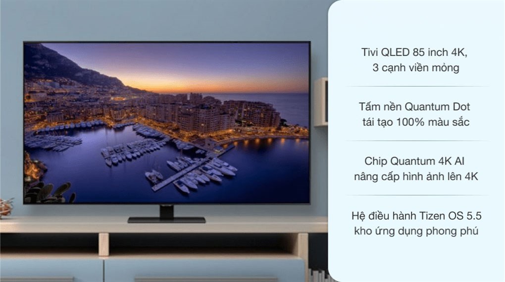 Smart Tivi QLED Samsung 4K 85 inch QA85Q80T