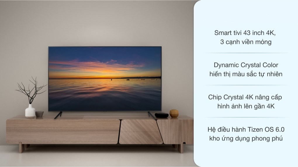 Smart Tivi Samsung 4K Crystal UHD 43 inch UA43AU7200