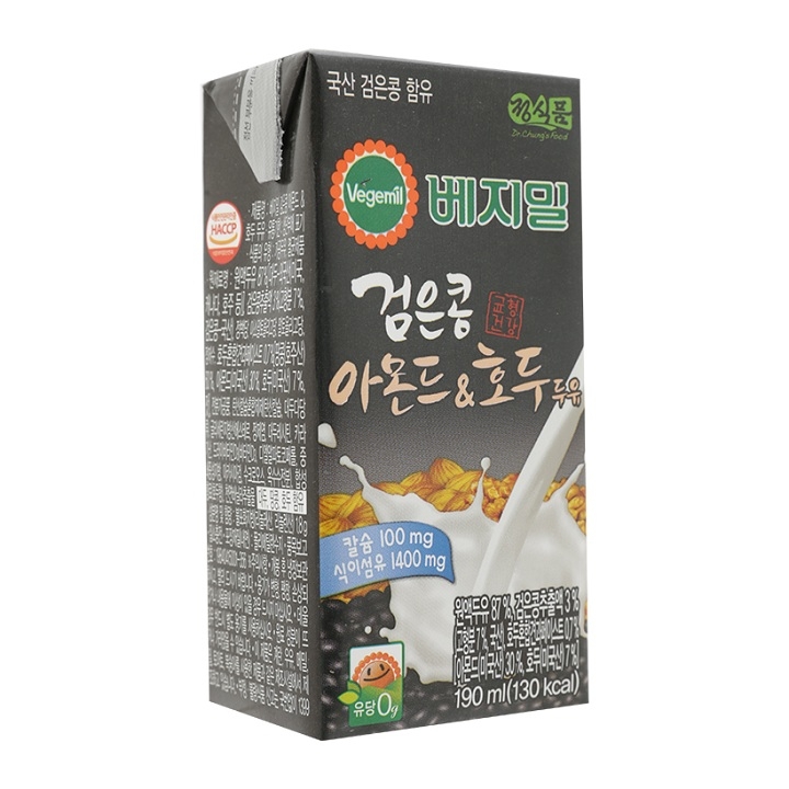Sữa đậu đen óc chó hạnh nhân Vegemil Hàn Quốc - Xách 16 hộp (190ml/Hộp)