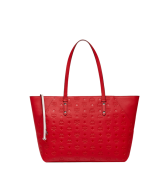 Túi MCM Medium Clara Monogram de Leather Shopper - Viva Red