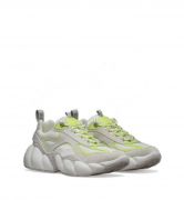 GIÀY MCM - Women's Himmel Low Top Sneakers in Suede - White Lime