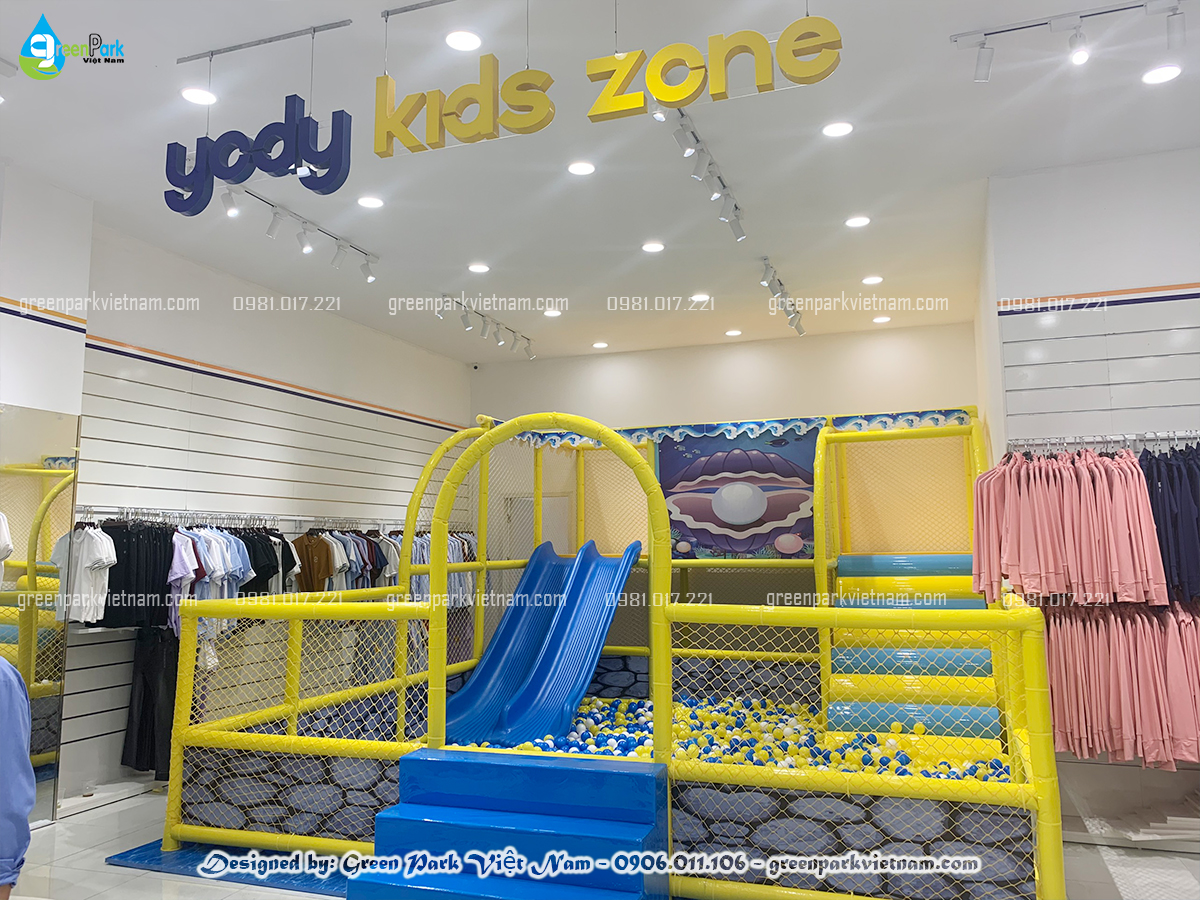 Thi công khu vui chơi miễn phí Kids Zone Yody Hòa Bình