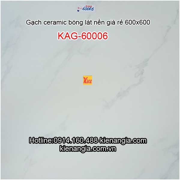 Gạch men bóng lát nền giá rẻ 600x600 KAG-60006