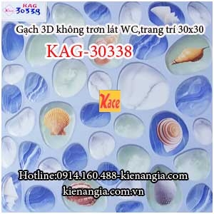 Gạch sỏi 3D mẫu 2017 ốp lát phòng tắm 30x30 KAG-30338