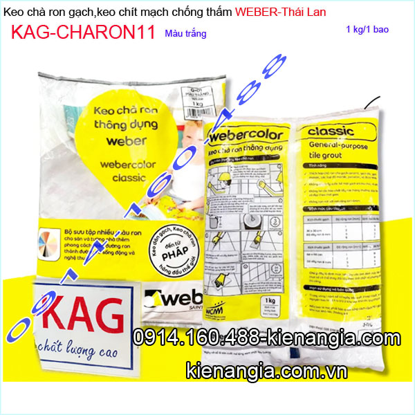 Ken chà ron gạch WEBER Thailand trắng KAG-CHARON11