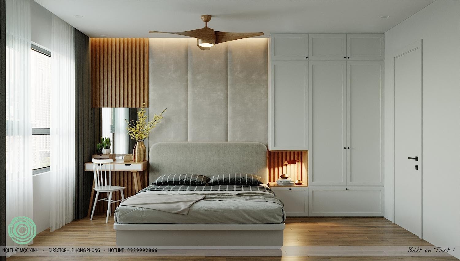 Mẫu thiết kế phòng ngủ tại căn hộ Vinhomes D'Capitale - Trần Duy Hưng