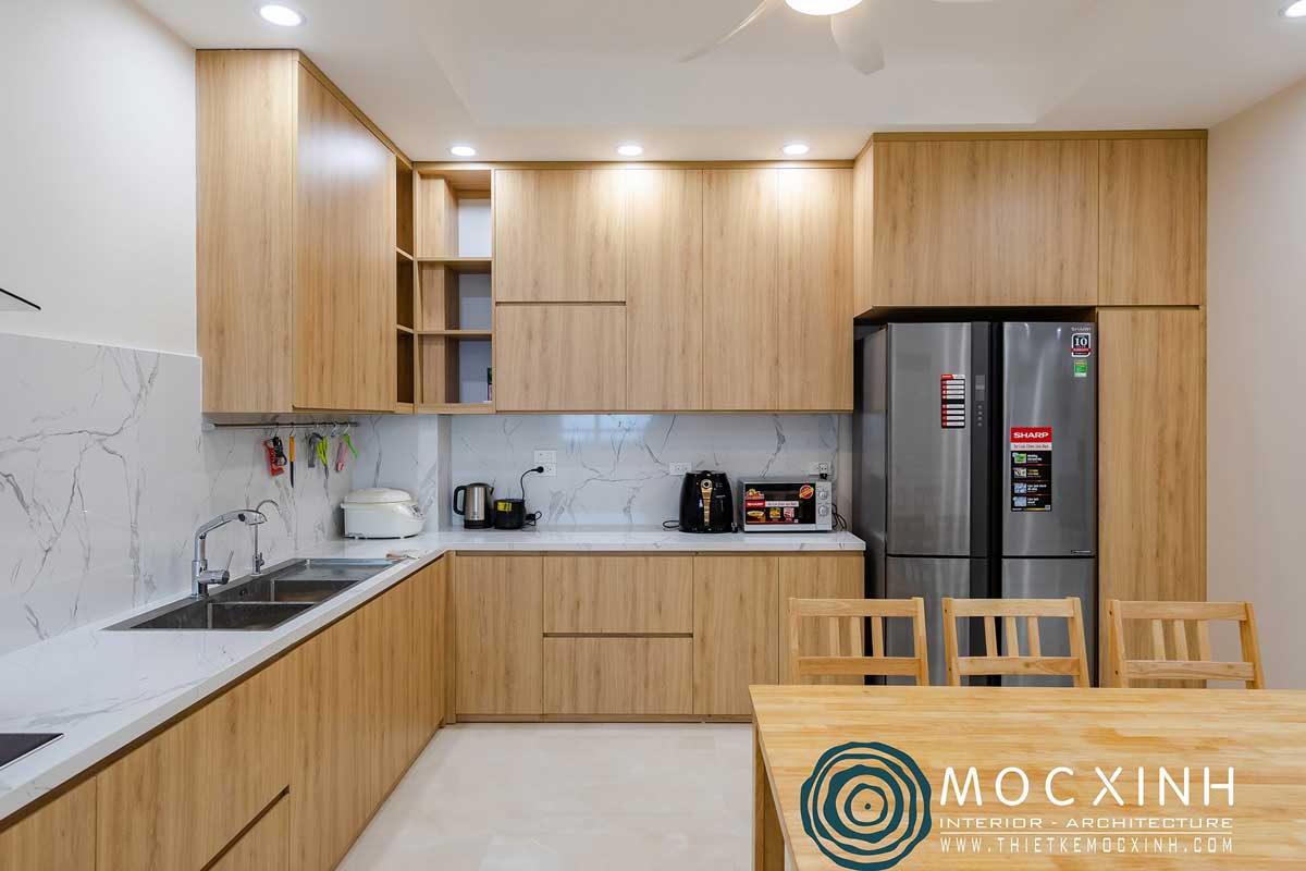 Mẫu thiết kế phòng bếp căn hộ chung cư 101 Láng Hạ