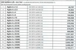 Cáp NGẦM 4 lõi - 0.6/1kV - Cu/XLPE/PVC/DSTA/PVC - Goldcup