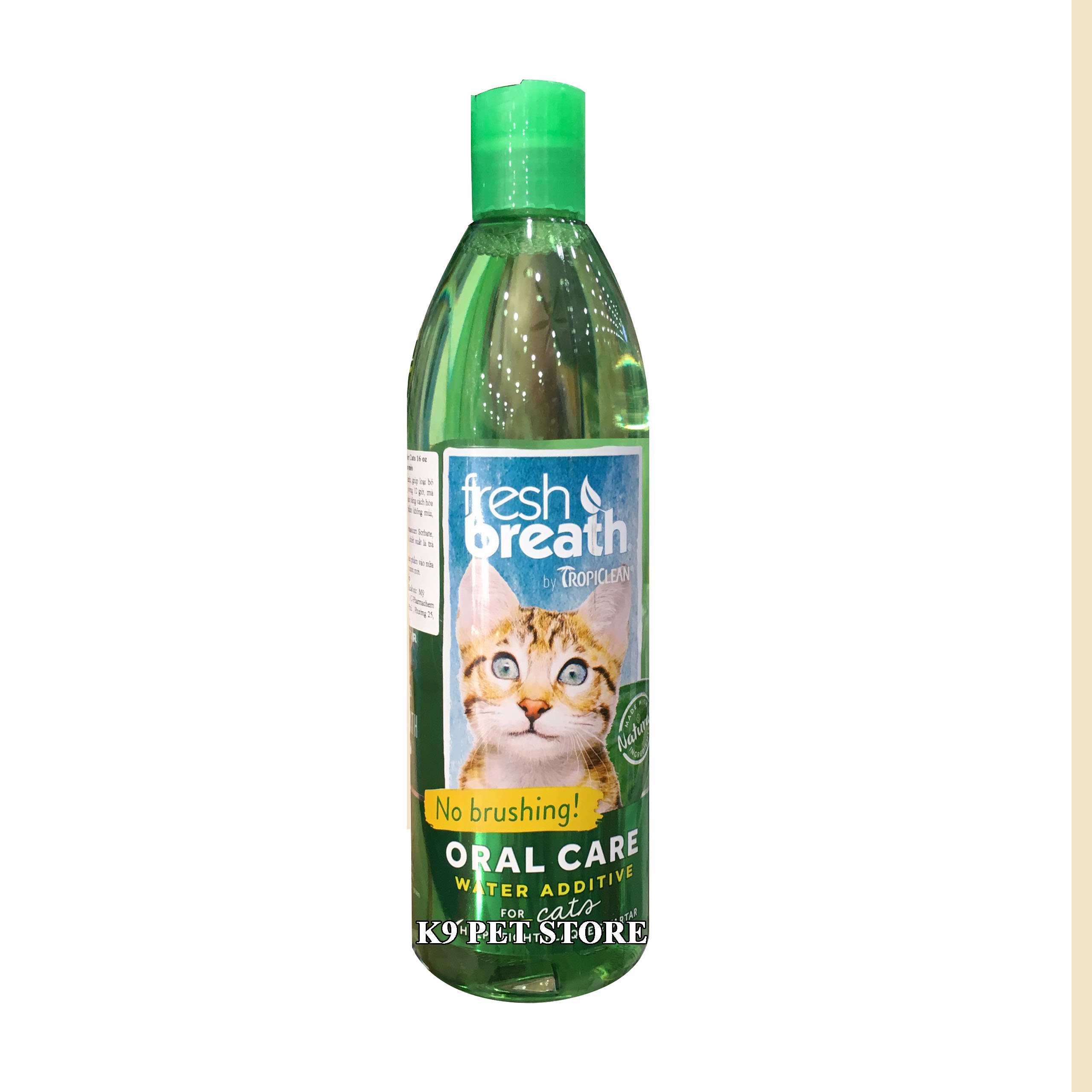 Dung dịch uống chăm sóc răng miệng cho mèo Fresh Breath 473ml