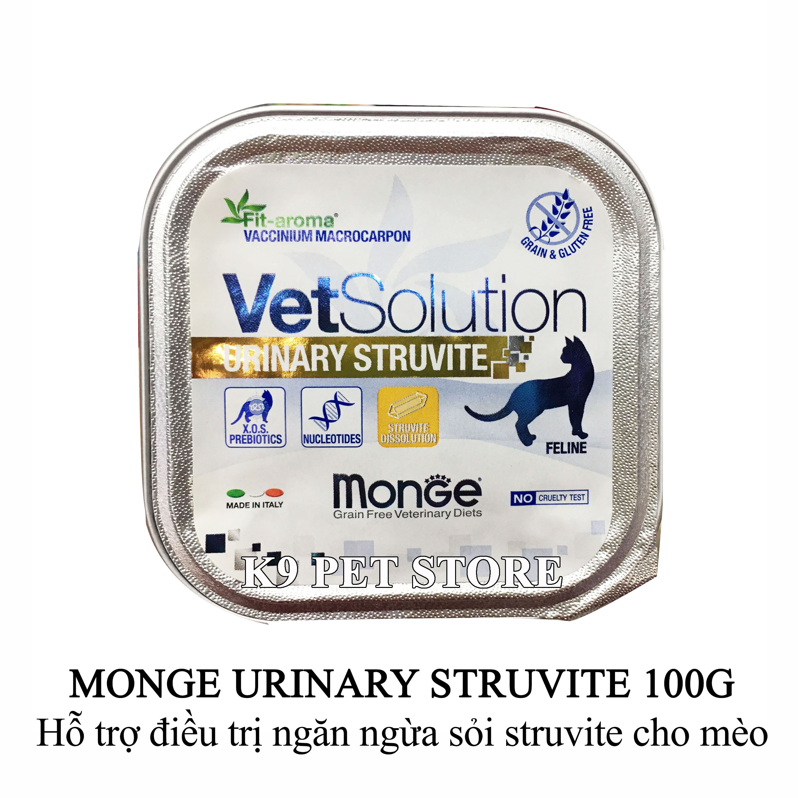 Pate Monge Urinary Struvite 100g - Hỗ trợ điều trị sỏi ngăn ngừa sỏi Struvite cho mèo