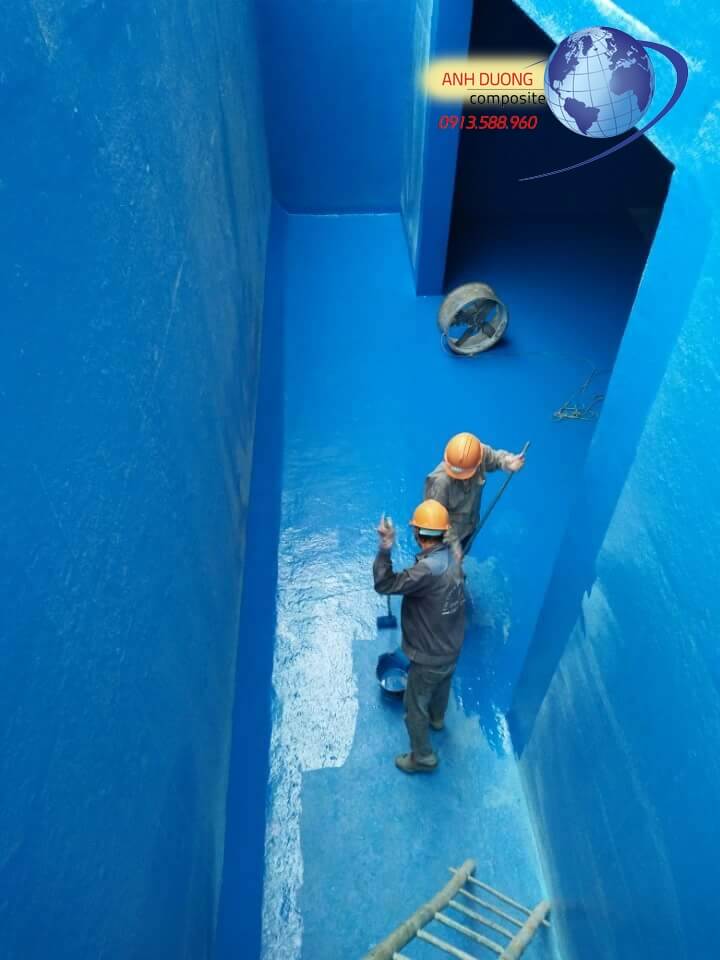 Bọc phủ Composite cho bể xử lý nước thải