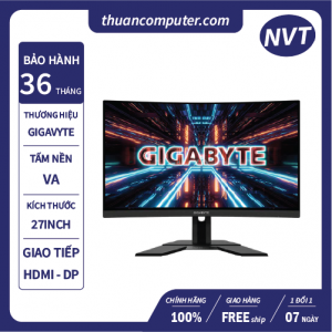 Màn hình LCD 27” Gigabyte G27FC A FHD VA 165Hz 1ms Gaming Cong