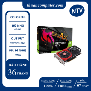 VGA Colorful GTX 1630 NB 4GD6-V Chính Hãng (GDDR6/64bit/DVI+HDMI+DP)