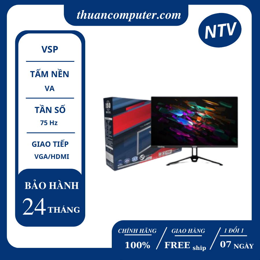 Màn hình LCD 22″ VSP V2205H FHD VA 75Hz 6.5Ms LED Monitor