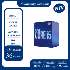 CPU Intel Core i5-10400 (12M Cache, 2.90 GHz up to 4.30 GHz, 6C12T, Socket 1200, Comet Lake-S)