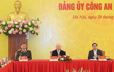 Tổng Bí thư Nguyễn Phú Trọng dự và phát biểu chỉ đạo tại Hội nghị Đảng uỷ Công an Trung ương 20/12/2021