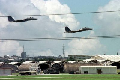Không quân Mỹ ở Okinawa cất cánh được coi là làm nhiệm vụ cảnh giới cho chuyên cơ của bà Pelosi