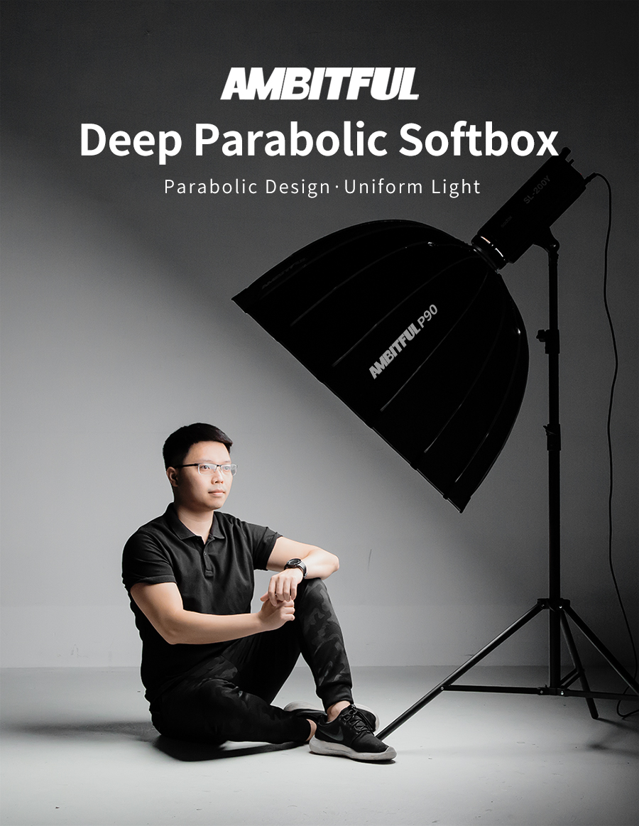 Softbox Deep Parabolic AMBITFUL 70CM - Grid 