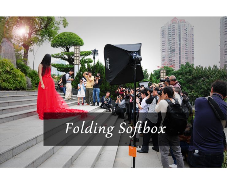 Softbox Flash Speedlite Godox 40x40 cm + Honeycomb