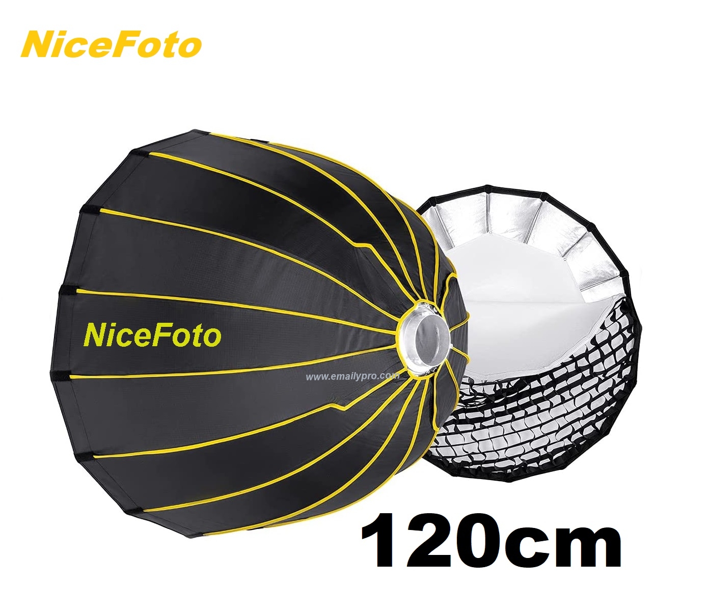 Softbox Parabolic 120 cm NiceFoto + Grid