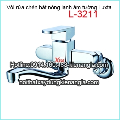 Vòi bếp âm tường nóng lạnh,vòi bồn Luxta L-3211