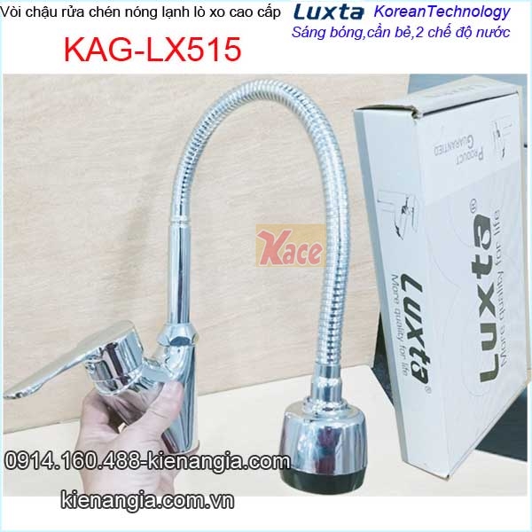 Vòi rửa chén lò xo nóng lạnh Luxta KAG-LX515