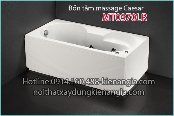 Bồn tắm dài massage CAESAR MT0370LR chân yếm