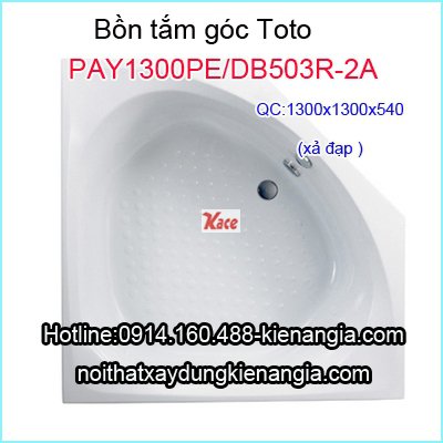 Bồn tắm góc chân yếm Toto PAY1300PE-DB503R-2A