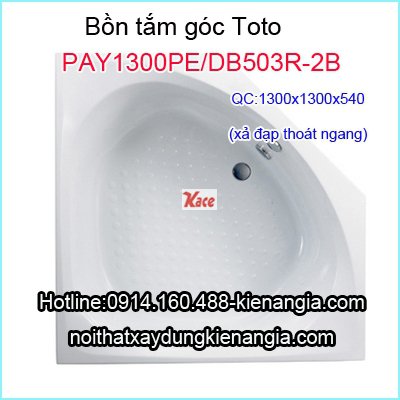 Bồn tắm góc chân yếm Toto PAY1300PE-DB503R-2B