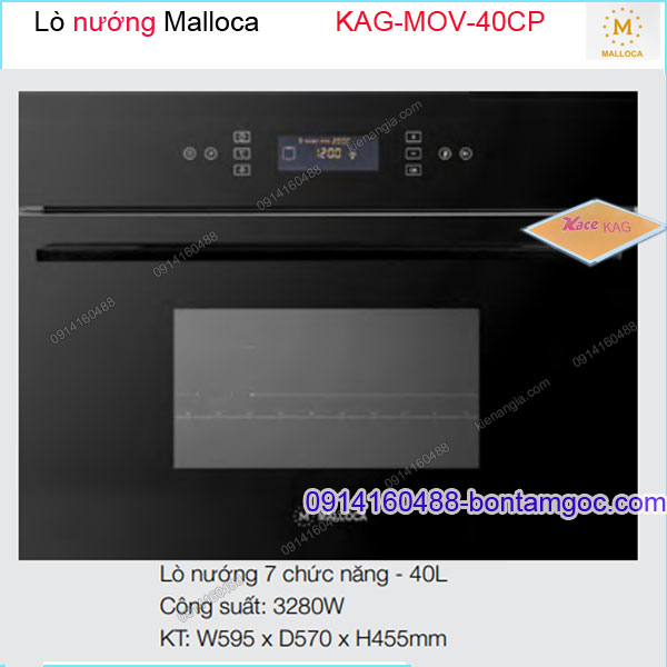 Lò nướng MALLOCA 7 chức năng 40 lít KAG-MOV40CP