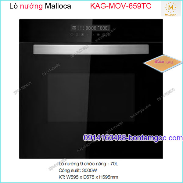 Lò nướng MALLOCA 9 chức năng 70 lít KAG-MOV659TC