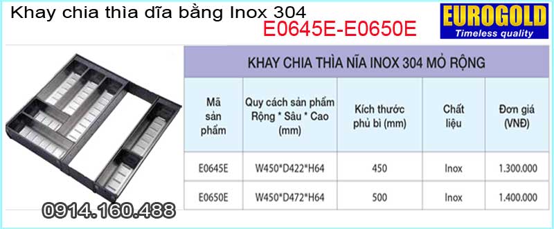 Khay-chia-thia-nia-inox-304-EUROGOLD-E0645E-E0650E-TSKT