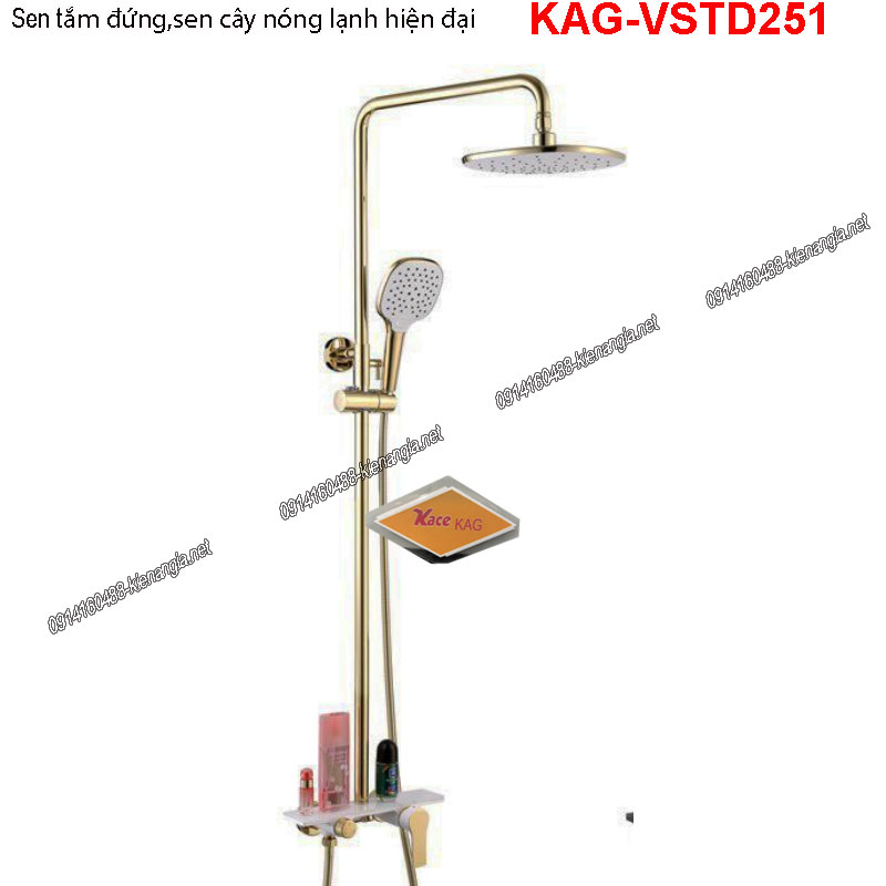 Sen tắm đứng nóng lạnh có giá để phụ kiện KAG-VSTD251
