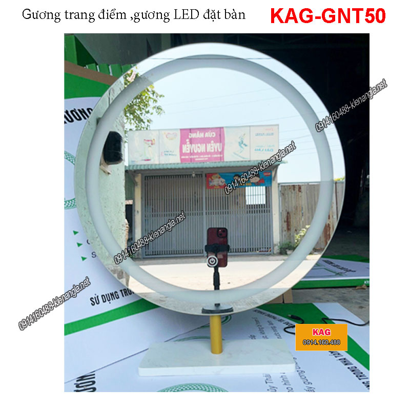 Gương trang điểm LED đặt bàn KAG-GNT50