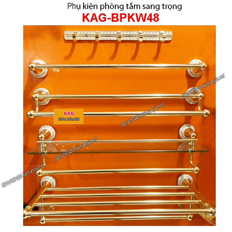 Phụ kiện phòng tắm vàng 24K lung linh KAG-BPKW48