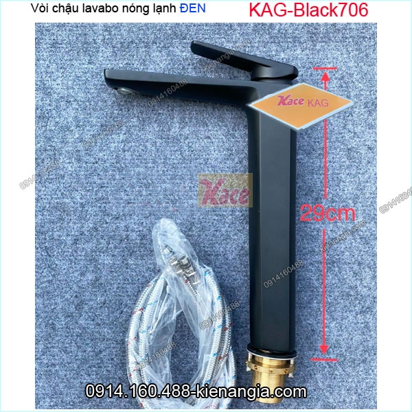 KAG-Black706--Voi-chau-lavabo-nong-lanh-Nano-DEN-30-cm-Kagol-KAG-Black706 