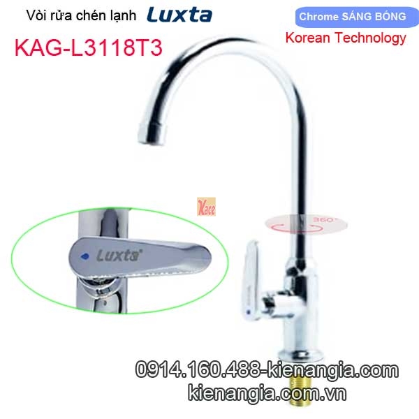 Vòi rửa chén bát lạnh Korea Luxta-KAG-L3118T3