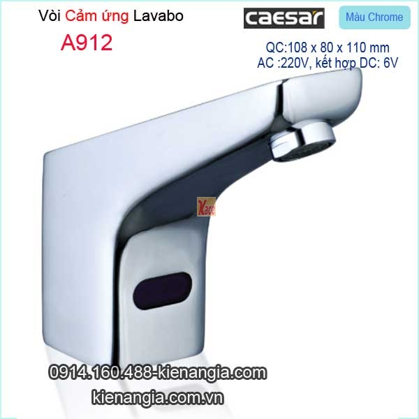 Vòi cảm ứng,vòi lavabo tự động Caesar-A912