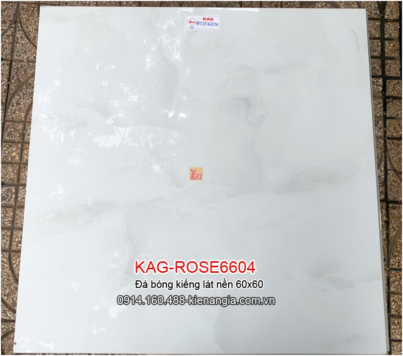 Đá bóng kiếng lát nền 60x60 KAG-ROSE6604 bán sứ