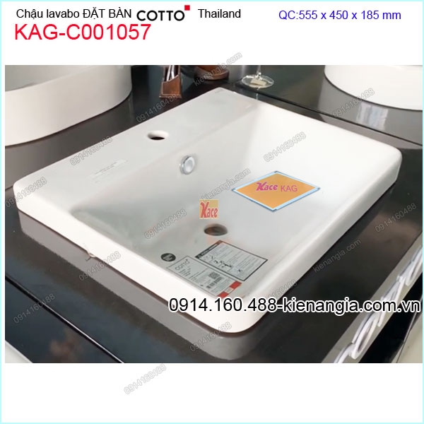 KAG-C001057-Chau-lavabo-chu-nhat-dat-ban-COTTO-Thailand-KAG-C001057-2