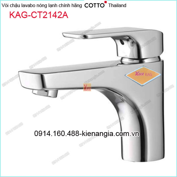 Vòi chậu lavabo nóng lạnh COTTO Made in Thailand KAG-CT2142A