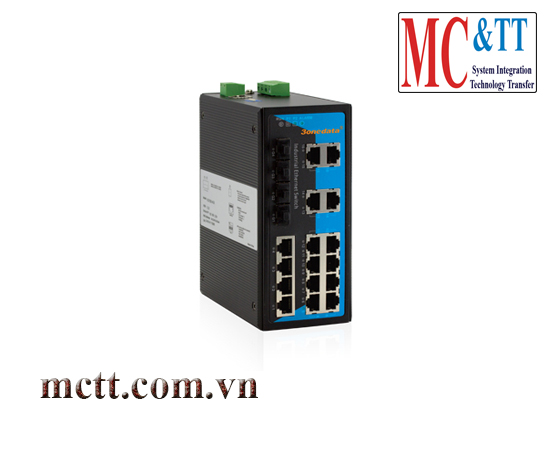 Switch công nghiệp 16 cổng Ethernet và 4 cổng quang SFP 3onedata IES3020-4GS