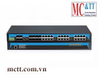 Switch công nghiệp quản lý 16 cổng Gigabit Ethernet + 8 cổng combo quang + 4 cổng quang SFP 3Onedata IES5028G-8GC-4GS