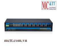 Switch công nghiệp quản lý 22 cổng Ethernet + 2 cổng quang + 4 cổng quang SFP 3onedata IES5028-4GS-2F