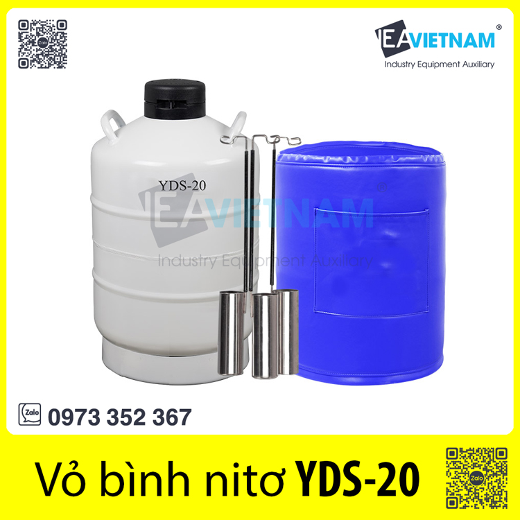 Bình Nitơ lỏng YDS-20 | Vỏ bình nito lỏng 20L | Bình chứa khí nito lỏng 20 Lít