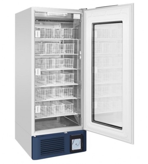 Tủ lạnh trữ máu chuyên dụng 608 lít, kiểu giỏ đựng mẫu, bộ ghi nhiệt độ Haier HXC-608