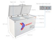 Tủ đông Sanaky VH-4099W3 (2 ngăn, 2 cánh, dàn đồng, 300L, Inverter)