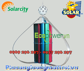 Tua Bin Gió Solarcity (Tua Bin Gió Trục Đứng 12 Cánh) 500w