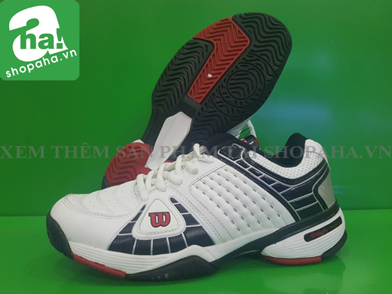 Giày tennis trắng đỏ đen Wilson gtt36