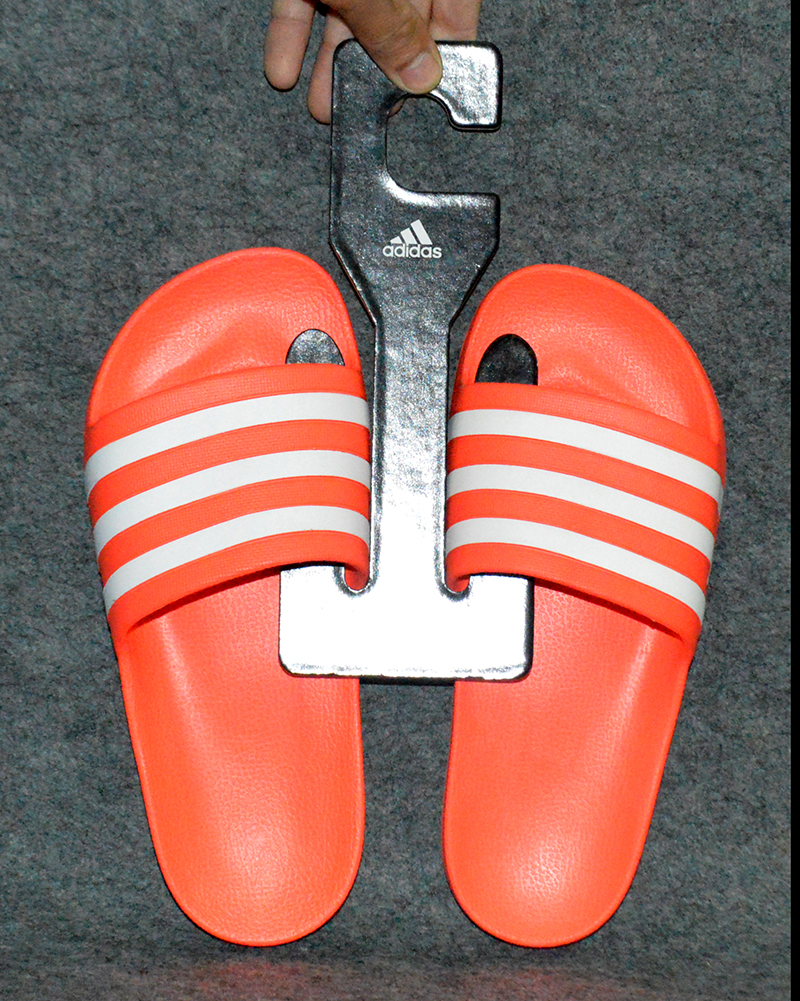 Dép Adidas Aqua Nhật màu đỏ cam sọc trắng